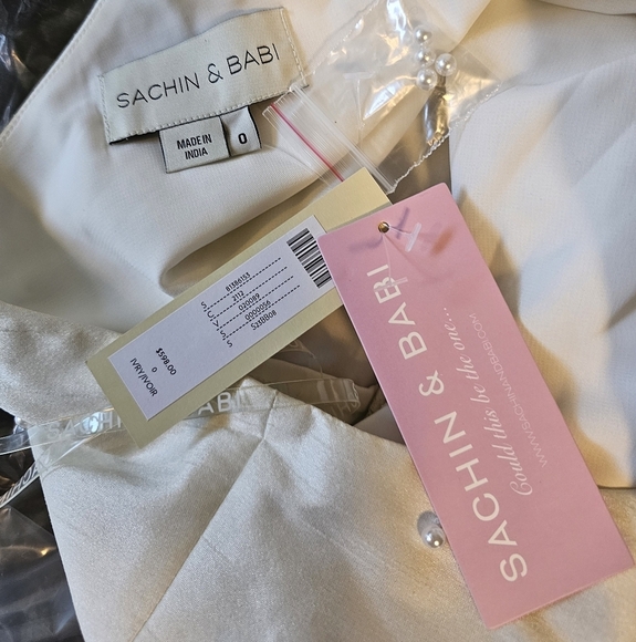 Sachin & Babi Pippa One-Shoulder Pearl-Embellished Bridal Wedding Mini Dress, 0 - Picture 11 of 15